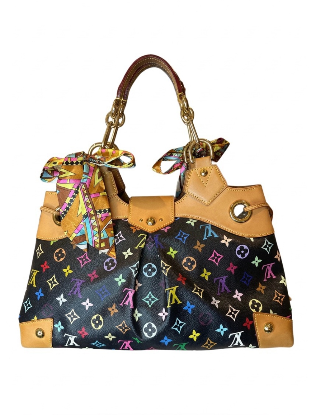 LOUIS VUITTON Ursula Black Murakami Multicolor Monogram Tote Bag COA LV Dust Bag - Picture 4 of 17